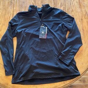 Spyder half zip sweater fuzzy inside